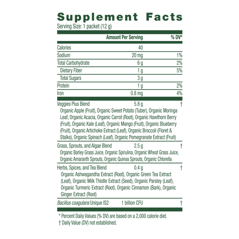 HERBALIFE V Plant-Based Greens Booster Single-Serve Packets: for all States except California 20 Packets